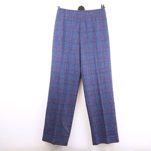 Vintage 70's High Waist Purple Tartan Plaid Pants Deadstock New with OG Tags